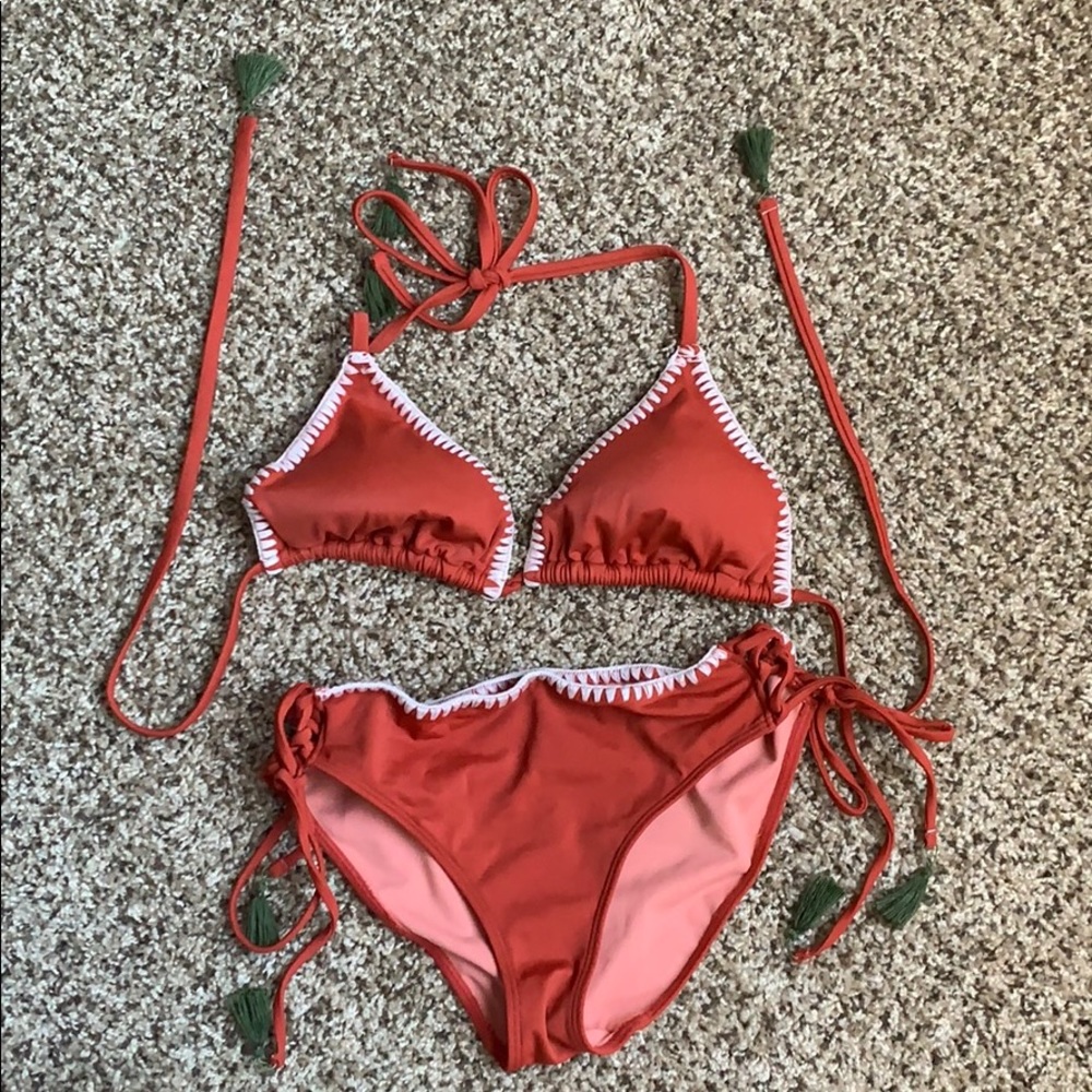 Rustic orange bathing suit